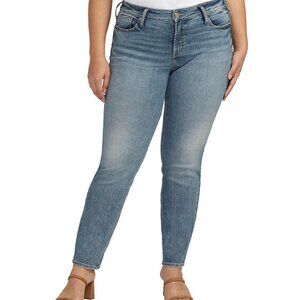 NWT Silver Jeans Mid Rise Curvy Fit Suki Straight Plus